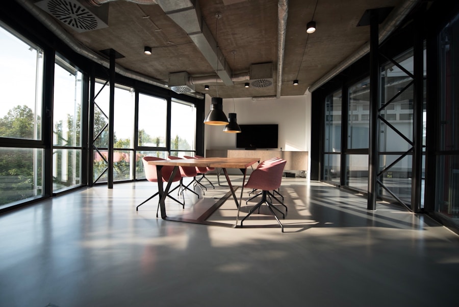 Modern office lounge and collaboration space